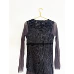 Fuzzi Black Brown Burnout Mesh Midi Dress Jean Paul Gaultier Y2K Whimsigoth Size M Photo 9