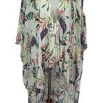 Umgee  Kimono Cardigan Medium Large Floral Boho Fringe Sheer Layer Photo 0