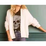 Sanctuary  Eyelash Cardigan Cream Fuzzy Super Soft XS Crop Boxy Photo 0