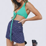 Princess Polly ‎ Denim Jean Skirt Mini Sz 4 in Blue Photo 0