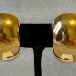 Christian Dior  Signed Gold Demi Dome Clip on Earrings Photo 0