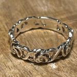 Sterling Silver Rose 925  Band Ring Photo 5
