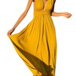 Free People Look into the Sun Maxi Dress Mustard Yellow Size Small NEW with Tags Photo 0