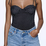 ZARA  Polka Dot Spaghetti Strap Bodysuit Photo 0