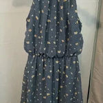 Blue Rain Womens‎  Dusky Blue Calliope Ruffle Bottom Dress Sz XS - bin 12 Photo 0