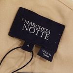 💕MARCHESA NOTTE💕 Glitter Ruffle Asymmetric Cocktail Dress ~ Champagne 4 NWT Gold Photo 9