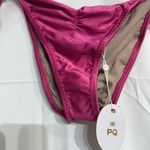 PQ Swim Pink Ruched Side Tie Bikini Bottom Sz L NWT Size L Photo 3