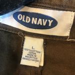 Old Navy  fitted brown denim 2 bottom down jacket / blazer size large Photo 5