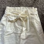 NWOT Linen Cream Wide Legged Paper Bag Pants White Size undefined Photo 1