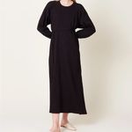 NWT Baserange made in Portugal Shaw ribbed black wrap kaftandress Size XS Photo 1