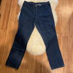 St. John Collection Dark Blue Denim Stretch Jeans Straight Leg EUC Sz 33 Photo 60