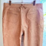 Vintage Isabel USA Genuine Leather Pants with Geisha Print Nubuck in Tan size 8 Photo 9