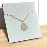 Kendra Scott NWT!  Cory Gold Pendant Necklace in Pink Quartz Photo 3