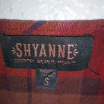 Shyanne  S Cowgirl Long Sleeved Red Plaid Embroidered Top Photo 4