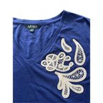 Ralph Lauren Lauren Lace-Patch V-Neck TShirt size Large Photo 3