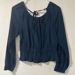 Madewell  Long Puff Sleeve Crop Top Photo 0