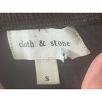 Cloth & Stone  Black Puff Sleeve Romper EcoVero Sz S Smocked Waist Photo 1