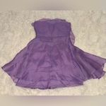 NWOT Sonya Moda Rosa Strapless Silk Lilac Purple Organza mini Dress sz S Photo 6