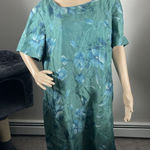 Liz Claiborne Elisabeth Liz Claiborne Vtg Dress Women 22 Green Maxi Print Shoulder Pad B-R Photo 0