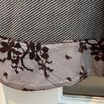 Rebecca Taylor  Wool Gray Taupe A-Line Skirt with Floral Lace Hem Size 2 XS Photo 5