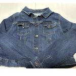 Old Navy Women's Classic Jean Jacket Maternity Size L Photo 2