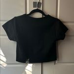 Aerie Offline by Sidewalk Seamless Cropped Shirt Black Photo 2