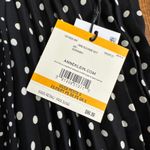 Anne Klein Petite Black White Mixed Polka Dot Pleated Midi Skirt NWT Petite S Photo 9