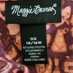 Maggie Barnes  Pink and Purple Print Short Sleeve Top Size 0X 14/16 Photo 5