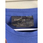 Vintage VTG Emmanuel California USA Blue 100% Cotton Rodeo Western Tshirt OSFA Size undefined Photo 8