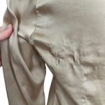 Fred David Vintage Light Tan 100% Silk Blouse Top with Ruffle Cuffs Small Photo 4