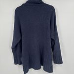 Aerie Sweater Womens Medium Blue Cowl Neck Pullover Chunky Knit Photo 5