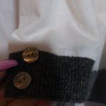 Tricot Chic Knit Cream and Black Long Sleeve Graphic Top Odd Art Luxury Size 10 Photo 6