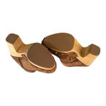 Veronica Beard  Dacey Suede Wooden Heeled Mules Pecan Size 11 NEW Photo 4