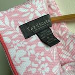 Van Heusen  Cotton Square Neck Sleeveless Shift Dress (Sz 8) Pink & White Floral Photo 2