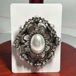 Retro Brooch / Scarf Pin #173 White Photo 0