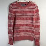 Vineyard Vines Size S Sweater Anchor Print Pink Knit Long Sleeve Nautical Women Photo 1