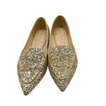 Sole Society  Cammila Gold Glitter Pointed Toe Flats Size 8.5 Photo 2