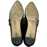 Bettye Muller Black Velvet Pointed Toe Flats Sequins Floral Embroidery Womens 7M Photo 5