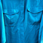 Fred David Women's Button-Up Shirt Size 8 Teal Photo 1