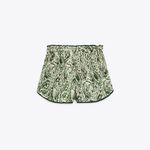 ZARA NEW PRINTED SATIN EFFECT SHORTS GREEN WOMENS SIZE S Photo 1