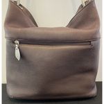 st. john's bay  Leather Purse Brown Soft Shoulder Bucket Tote Photo 1