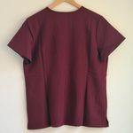 FIGS Women's Catarina One Pocket Scrub Top in Burgundy, Size Large Photo 8