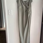 BHLDN Freya Satin Charmeuse Dress Sage Green Women’s Size 6 Formal Bridesmaid Photo 0