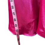 Delicates Vintage  Satiny Fuchsia & Black Lace Slop Dress Nightgown Medium Photo 2