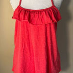 Chaser NWT!  Pinkish Red Strappy Cross Back Linen Blend Tank Medium Photo 0