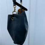 Coach Pebbled Leather Duffle Shoulder Bag 50115 Twist Lock Blue Hobo Crossbody L Photo 3