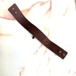 Brown Leather brass tone cross bracelet Photo 6