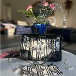 Betsey Johnson Betsy Johnson Black Rose Cream Gold Chain Handbag Purse Photo 1