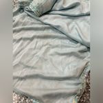 SheIn Blue Lined Sequined Mini Dress Open Back High Slit on Sides Size Small Photo 6