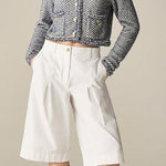 Women's J.Crew Collection Cropped Lady Jacket in Textured Cotton Cardigan size S Blue Photo 0